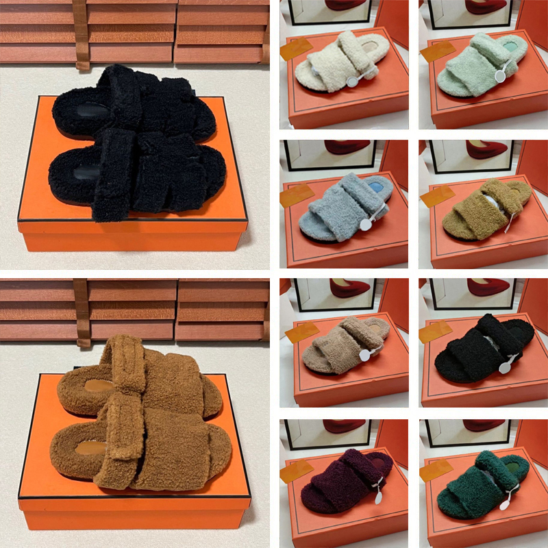 Designer Luxury Fur Slides oran Slippers chypre Sandals Mules Fall Winter Homewear Slide Men Women Footwear Comfortable Fuzzy Flip Flop Fluffy Wool