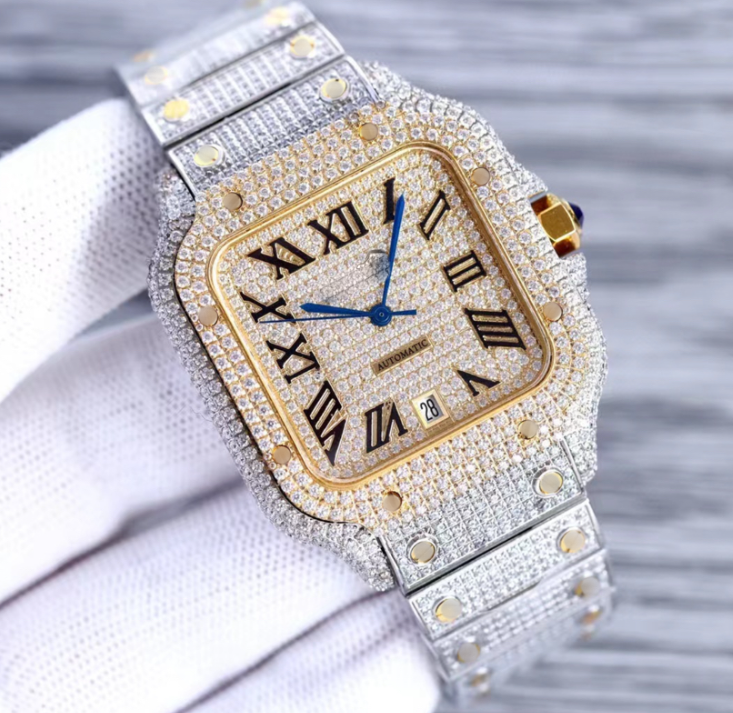 Mens watch diamonds watches designer 40MM Swiss parts Square Quartz Watch for man SmartLink QuickSwitch 064