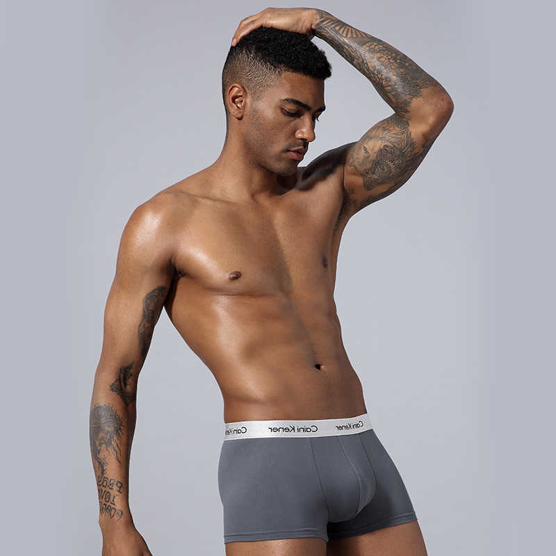 Fashion Underpants 4Pcs/Lot 2025 New Letter Boxer Silk Men's Underwear Pouch Shorts Underpants Male Boxer atacado para revender D260918