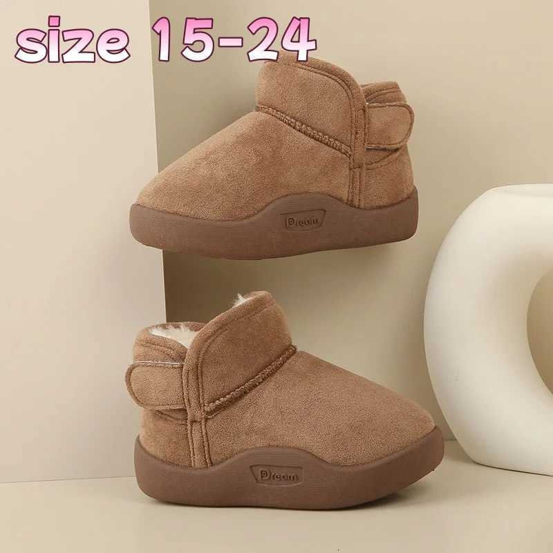 Cozy Winter Snow Boots for Baby Toddler Boys Girls Plush Warm Short Booties Kids Cotton Shoes Size 15-24 X260917