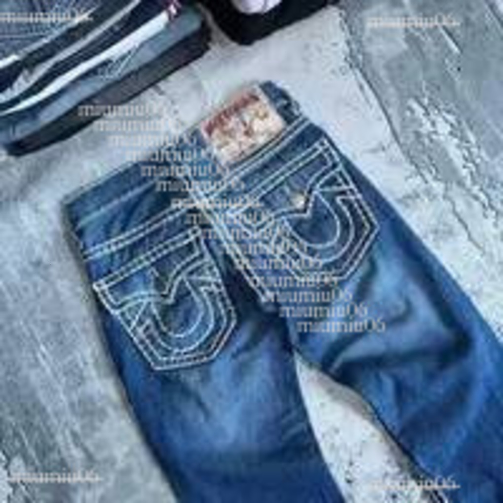 Trues Religion Jeans Women Designer Pants Unisex Y2k Harajuku Hip Hop Style Embroidery Retro Washed Denim Fabric Hot Sale Outdoor Daily Wear Religio