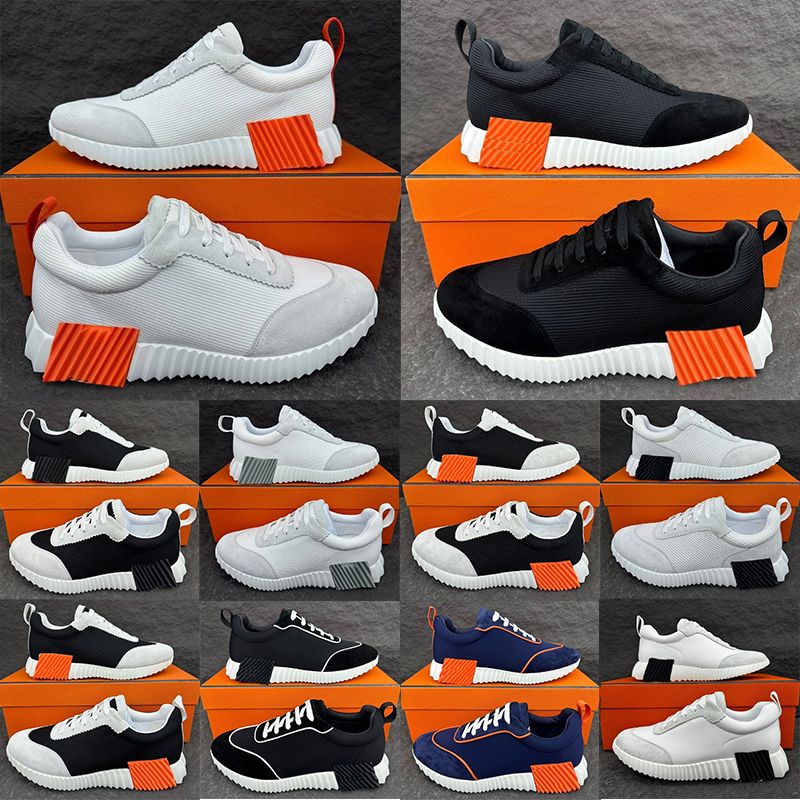 Bouncing Sneakers Designer Suede Casual Shoes Trainers Breathable Patchwork Mesh Running Shoe Men Bounce Women Sneaker Non-Slip Rubber Sole Flat H T