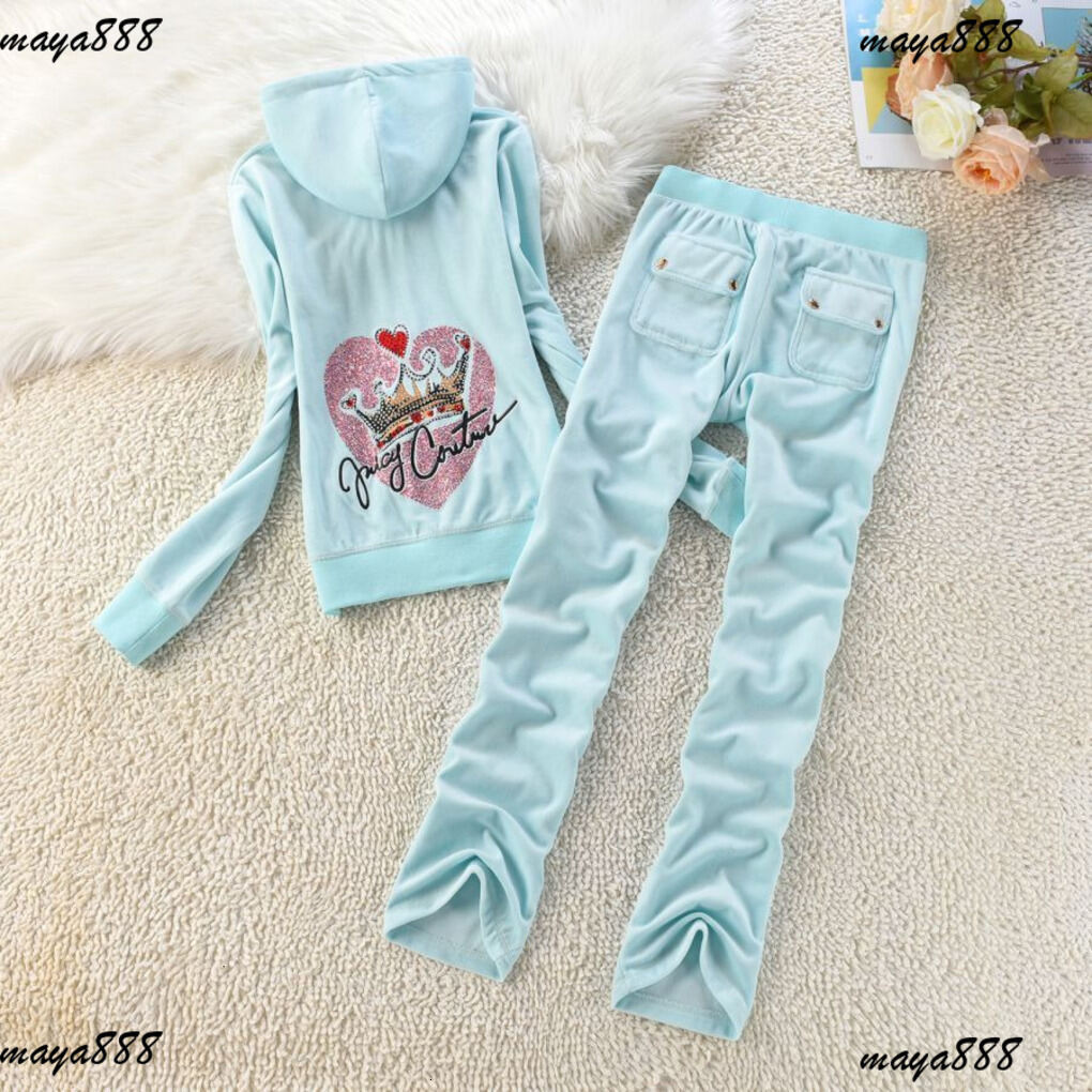 Juicy 2 Piece Set High Quality Designer Tracksuits Set Sportswear Casual Tracksuit Fashion Juicy Tracksuit Rhinestone Two Piece 2026 New Juicy Track