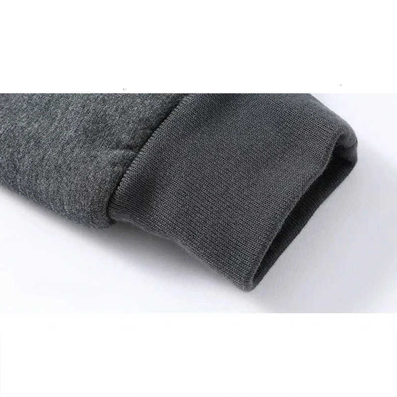 Long Men Winter Sleeves Sweatshirt Men Fleece Lined Warm Sweatshirt Pure Color Quarter Zip Sweatshirt Thicken Plus Size 8XL C26091511