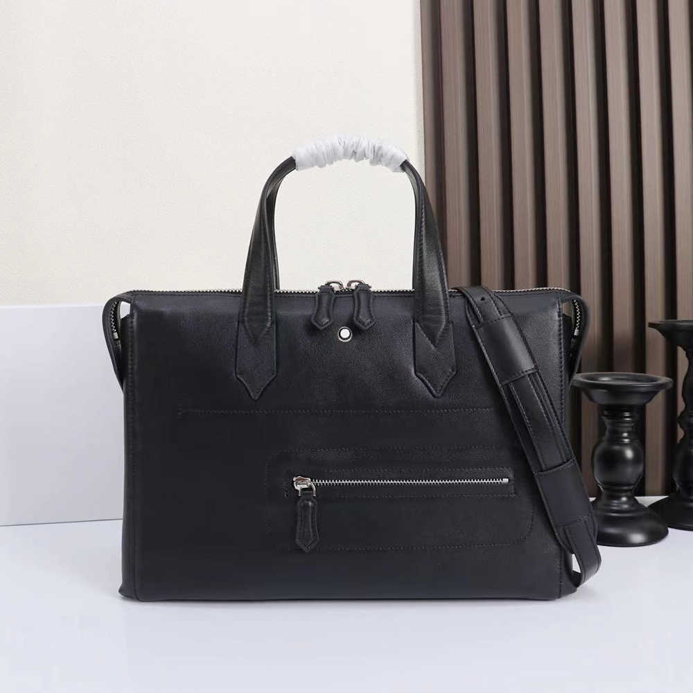 Men Briefcase Designer Laptop Bag Luxury Soft Leather Business Tote Bag Large Capacity Black Handbag Shoulder Strap Office Messenger Bags 260918
