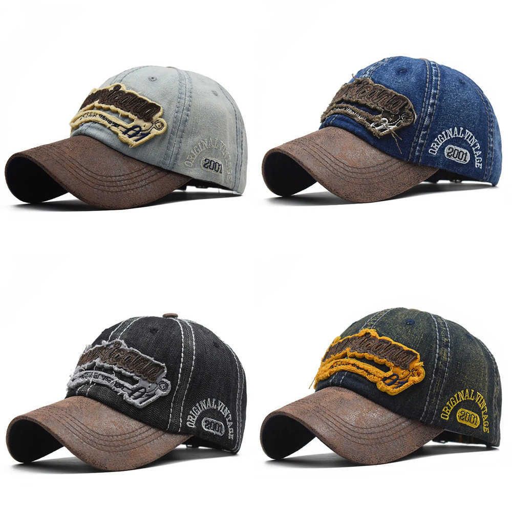 Cap Denim Baseball CNTANG Summer Men's Fashion Embroidered Letter Cotton Caps Snapback Men Outdoor Casual Hip Hop Hat Adjustable J260917