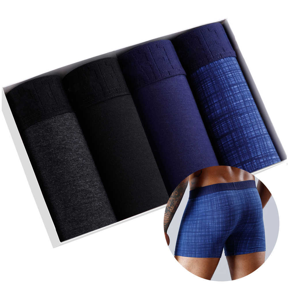 Boxer Underpants 4pcs Set Mens Shorts Soft Men's Panties Elastic Waistband Classic Men Underpants Cotton Sexy Underwear For Man Boxers D260918