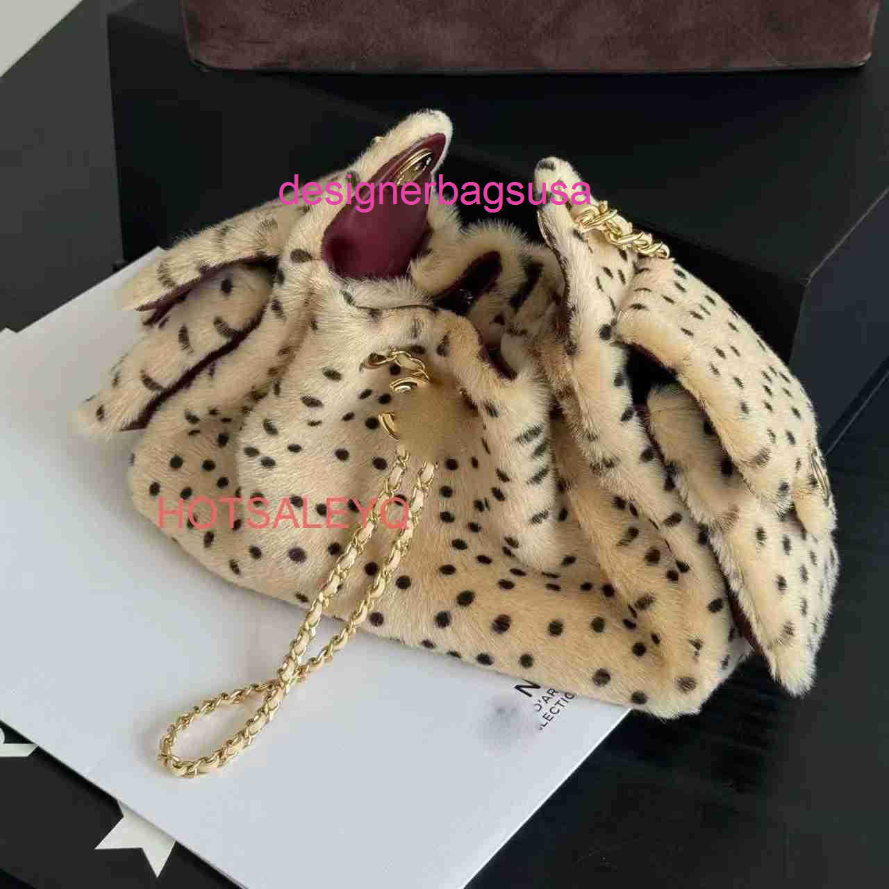 Mini Luxury Designer Bag 31bag Womens Bag Handmade Fashion Bag Leopard Polka Dot Beige Black With Gold Chain Strap Luxury Bag Size 23cm YqtgoodV2NY