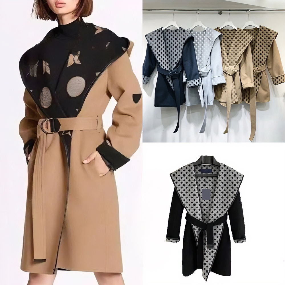 LVSWomens Jackets Wool Blend Coats Long Fur Trench Puffy Downs Jacket Classic Woman Hooded Designer Tops Slim Windbreaker Warm Wind 79
