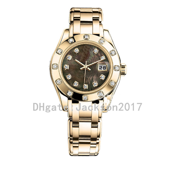 28mm 80299 80318 black Mother of Pearl Dial Diamond Bezel 2813 Mechanical Automatic Stainless Steel Ladies Watch Women's Watches woman wrist wa