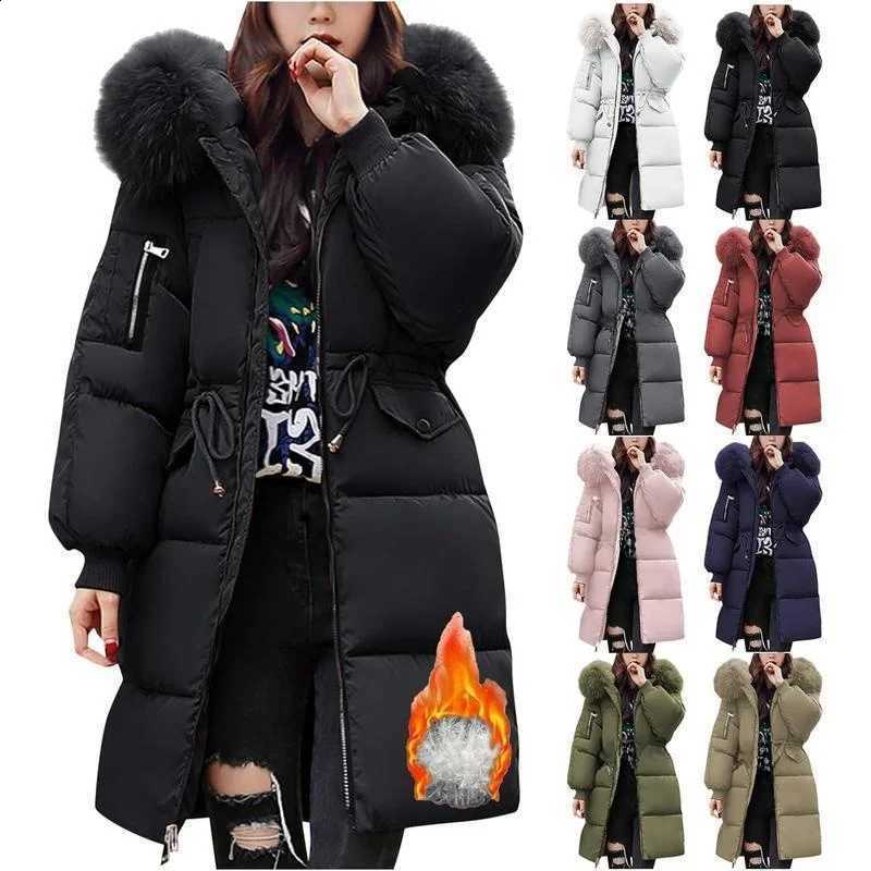 Women's Winter Quilted down Jacket Long Puffer Coat UK Style Regular Thickness No Hat Design Fashionable Ladies' Parka H260917