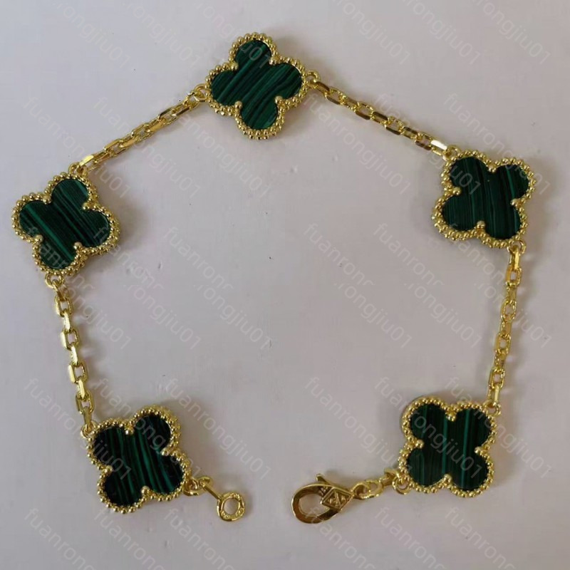 4 Leaf Clover Bracelet Designer Jewelry Exquisite Accessories 18K Gold Mother Of Pearl High Quality Vanlies Cleef Bracelet Party Jewelry Valentine J