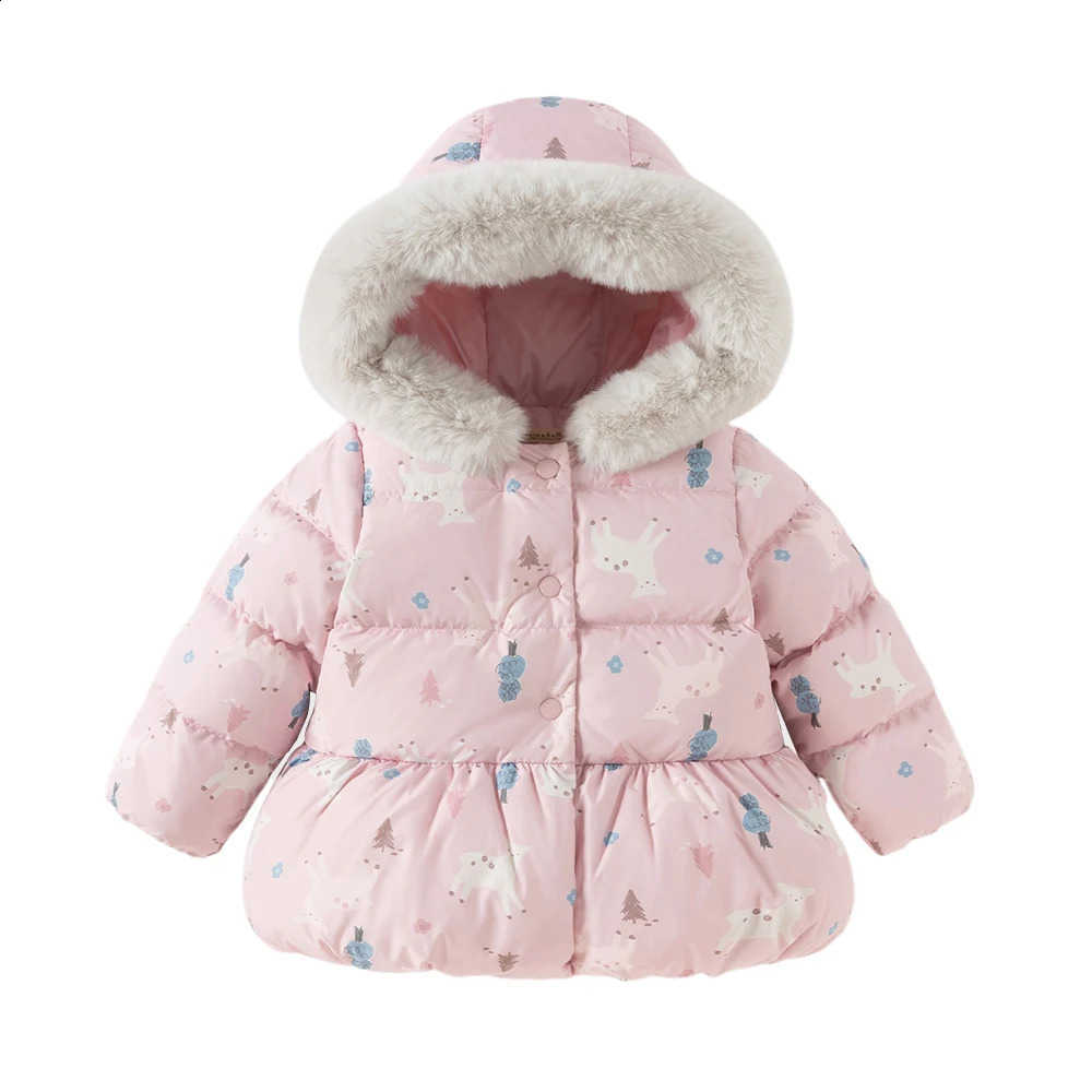Jacket Dave Down Bella Children Winter Girl's Waterproof Deer Print Coat Baby Fashion Top Outerwear Children Clothing DB4253619W260917