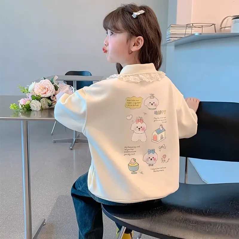 Girls' 2025 New Spring/Autumn Sweatshirts Slish Trendy Kids Polo Shirt Versatile Early Spring TopW260917