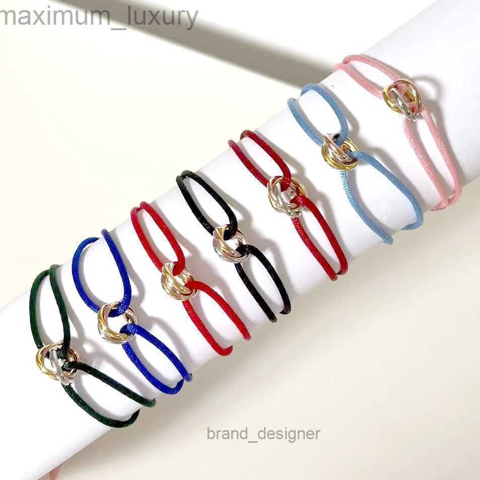 Designer for womens Fashion bracelet Mens 316L Stainless Steel Trinity ring string Bracelet three Rings hand strap couple bracelets
