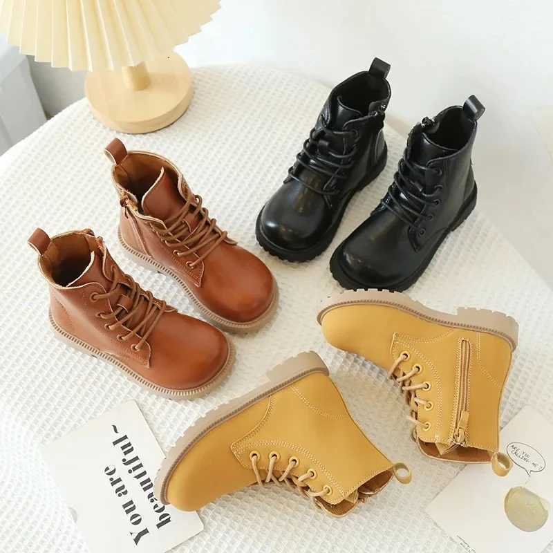 Trendy PU Leather Boys Boots Black/Brown Colors Kids' Autumn Winter Casual Shoes X260917