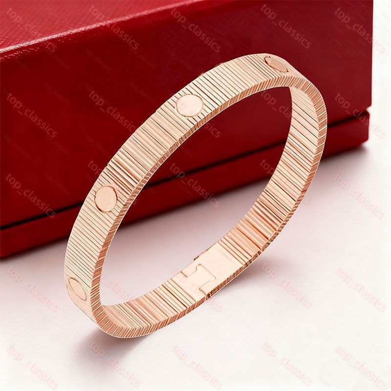 Cartridge Bracelet Designer Jewlery Couples Car Bracelet Gold Silver Rose Bangle For Men Women With Stainless Steel Clasp Jewelry Woman Chain Bracel