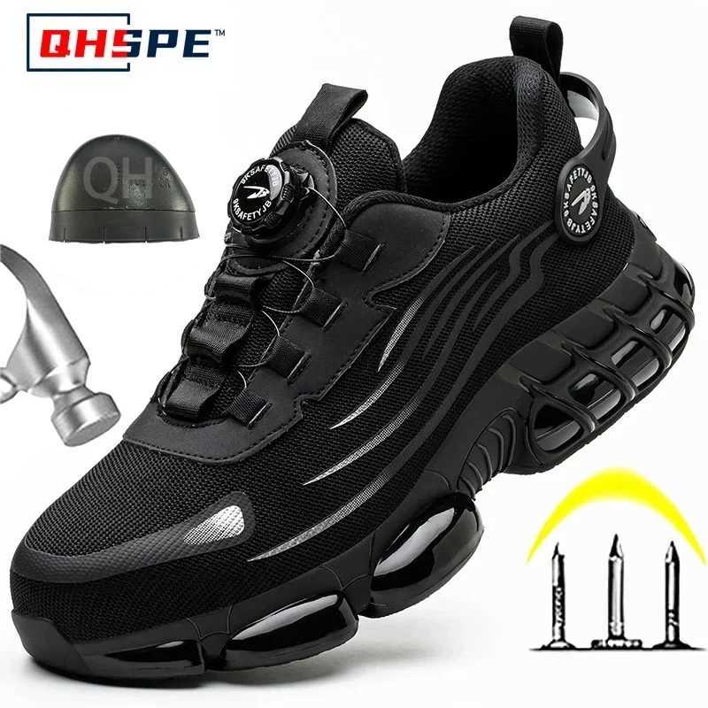 Men's Safety Shoes Protection And Elastic Safety Boots Fashionable Casual Shoes Breathable Odor Protection Men's Work Shoes Q260916
