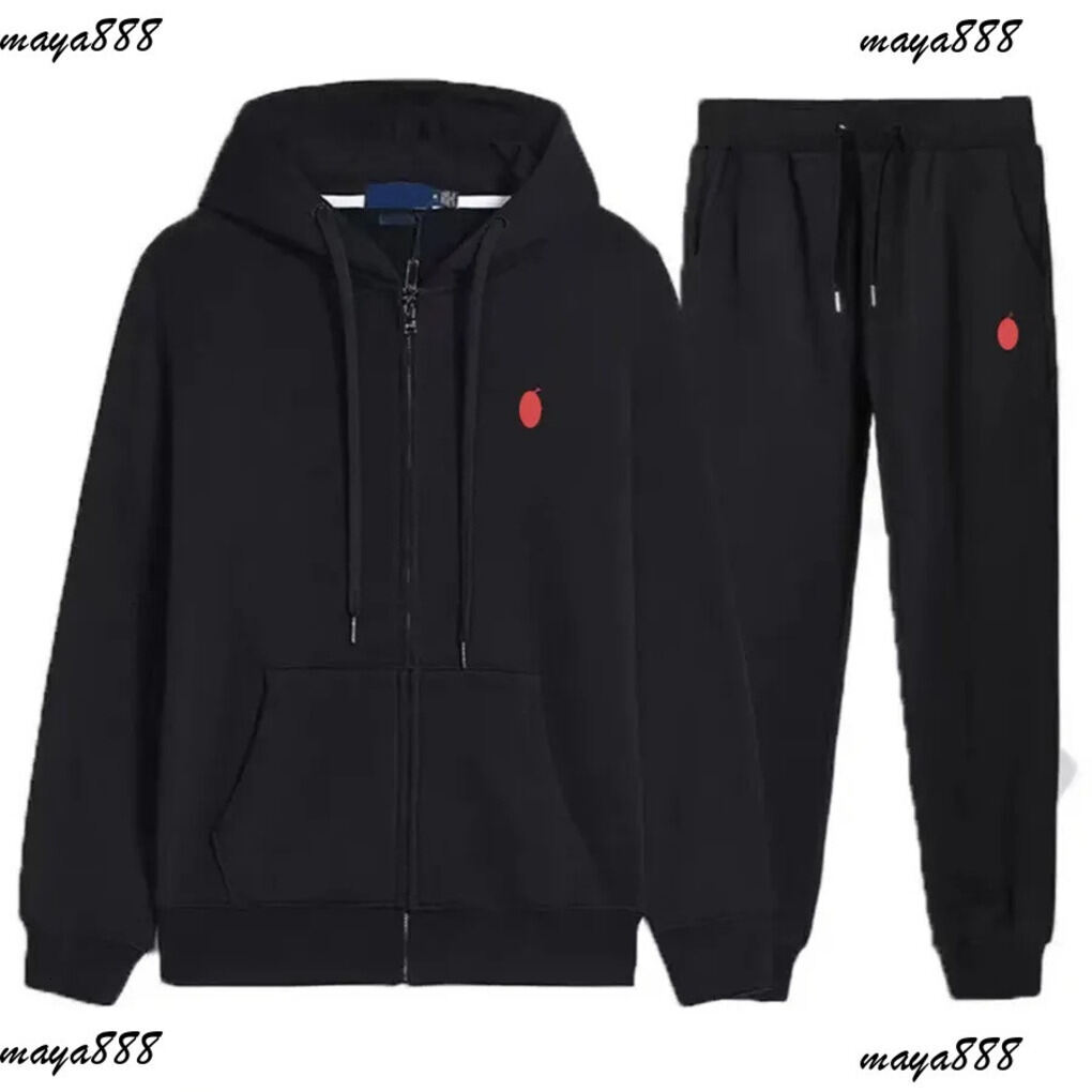 Ralfs Laurent Polo Tracksuits Mens Designer Embroidery Hoodies Suits Mens Streetwear Two Piece Horse Sweatshirts Set Womens Hip Hop Sweatpants Graph