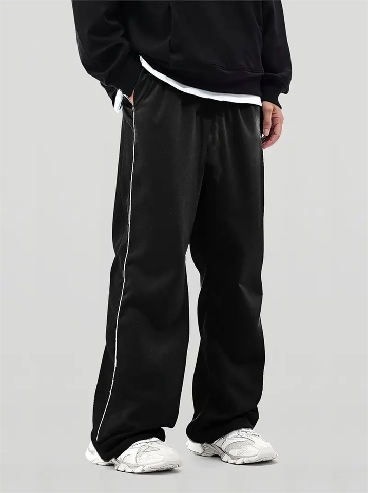 2026 Summer New Men's Casual Striped Quick drying Sports Pants Night Cycling Reflective Side Strip 26L0918