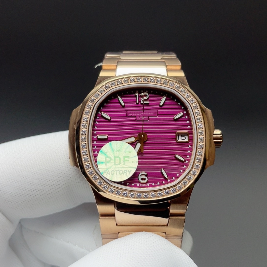 Elegant Timepiece: PDF Factory 7010 motre be luxe 35.2mm X 8.6mm swiss cal.324 automatic Mechanical Movement luxury Watch womens watches mens watche