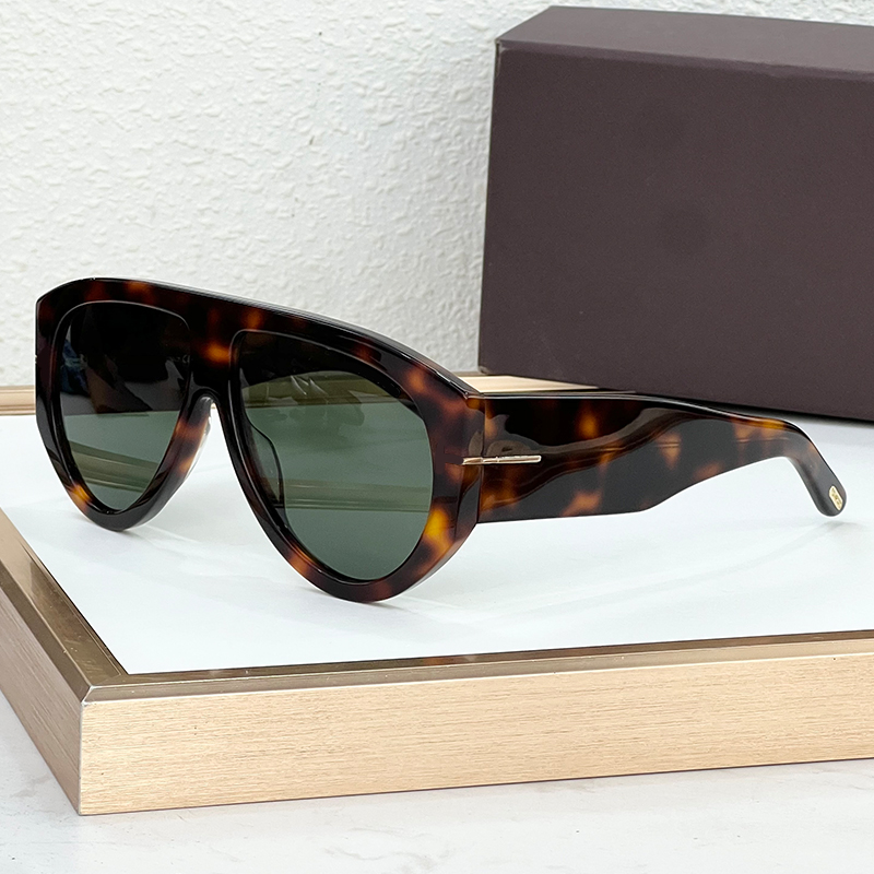 Classic Vintage FT1044 Designer sunglasses Men Acetate Frame Pilots BRONSON Sunglasses For Women Luxury Mens Glasses Outdoor Goggles UV400 With Box