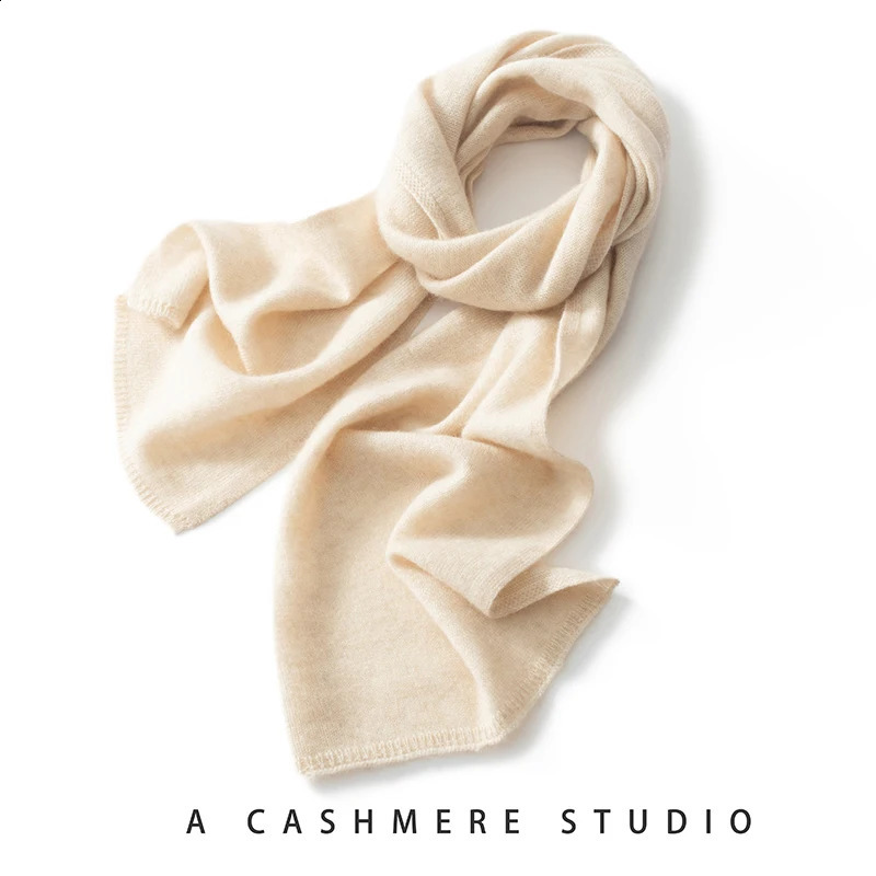 Winter Women 100% Cashmere Knitted Scarf Shawl Solid Poncho Versatile Fashion Casual Scarf Lady High Quality Scarves 260917