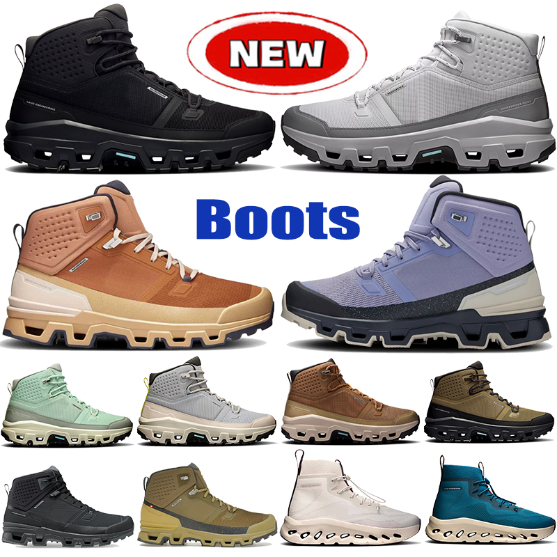 New cloudrock 2 mid waterproof boots Earth black white cinder desert Alloy Ice Sphinx Sand Ivory Brown mens boot outdoor men shoes women designer an