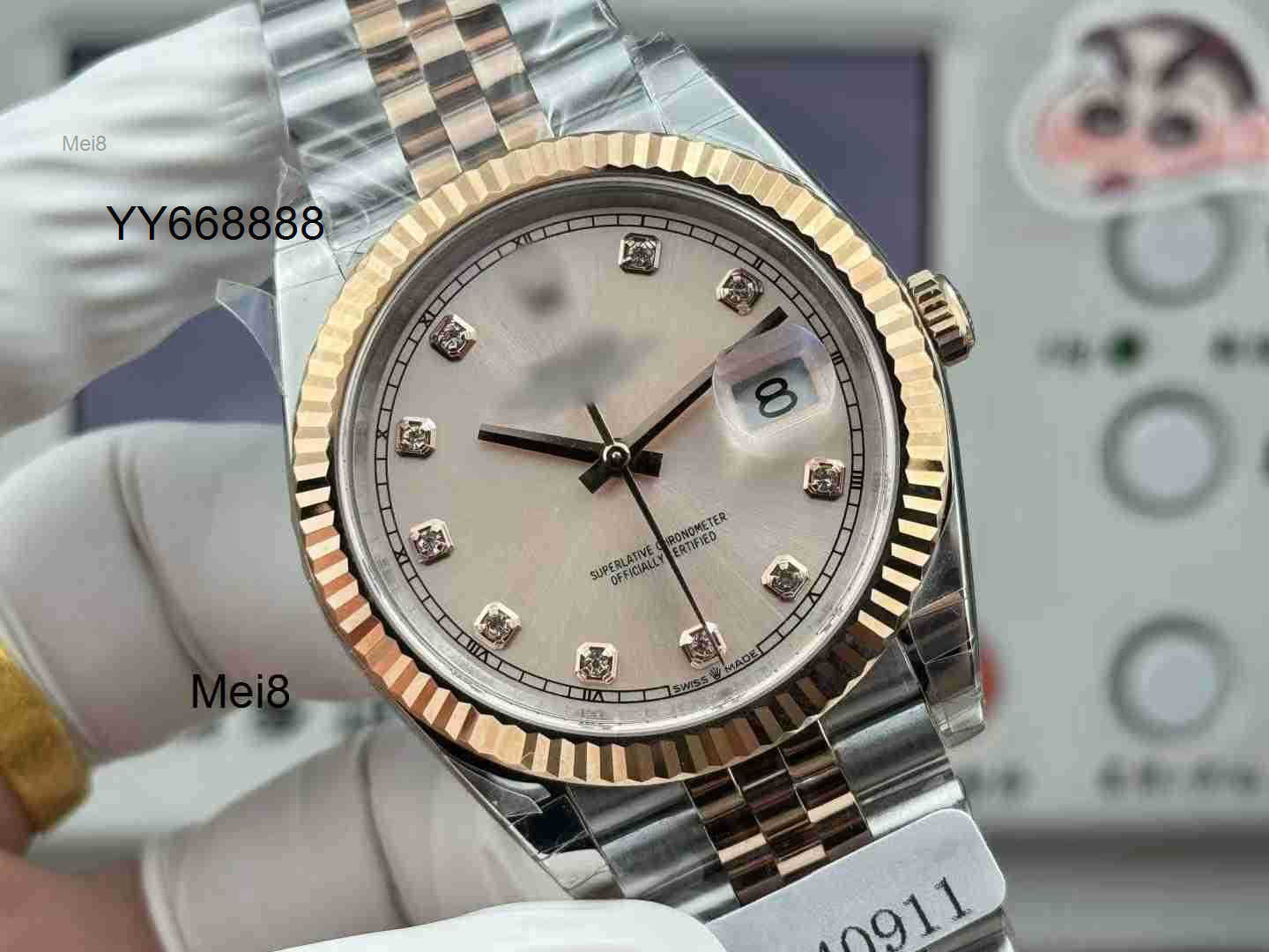 Mens watches high quality BJ Factory Rle Automatic Mechanical watch 41MM 18k gold-plated 904L steel material 3235 blue hairspring movement sapphire