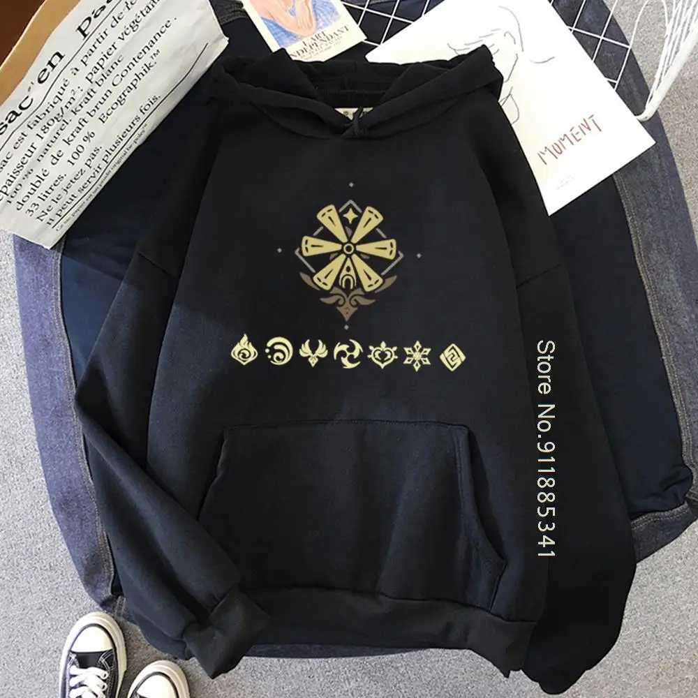 Kawaii Genshin Impact Hoodies Women Korea Hoodie Graphic Streetwear Spring Autumn Casual Unisex Men Harajuku Anime Sweatshirt S2609183IHD
