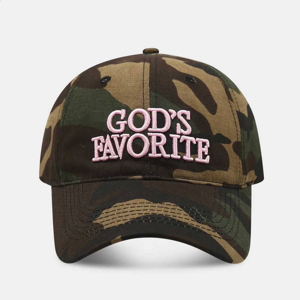 Embroidery Retro Baseball Hat 3D Lettering Camouflage Tactical Style Sun-Shading Cap for Unisex Street Fashion J260917