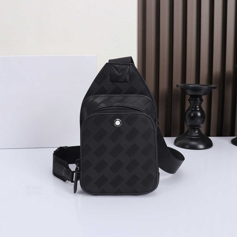Mens Designer Bag Black Textured Sling Bag Leather 3.0 Style Small Cross Body Bags Man Shoulder Chest Bag Daily Travel Phone Purse 260918