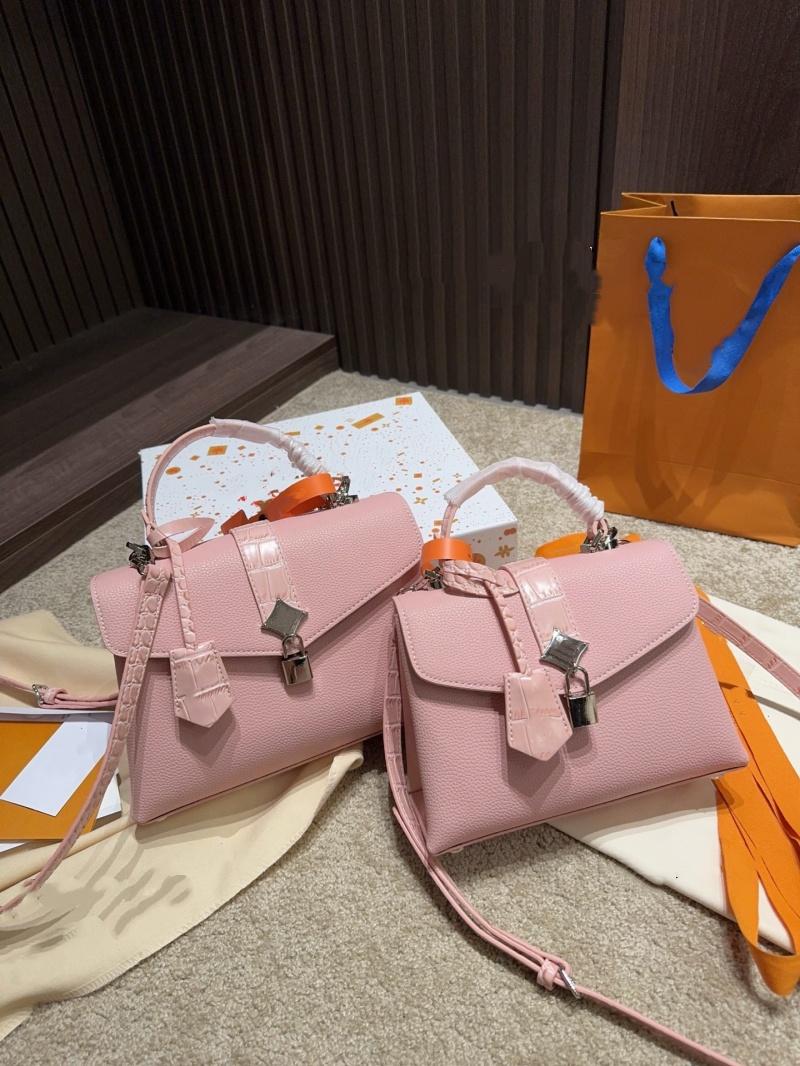 Classic Pousse Pied briefcase bags Cowhide splicing crocodile skin pressed decorative edge handbags purse Fashion shopping shoulder bag totes wallet
