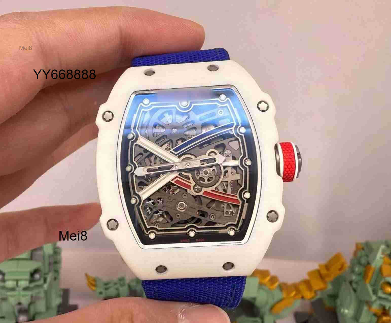 Mens watches high quality designer watch Luxury Automatic Mechanical watch Rmm6702 Tourbillon Movement 38X47X78mm sapphire crystal mirror ceramic ca