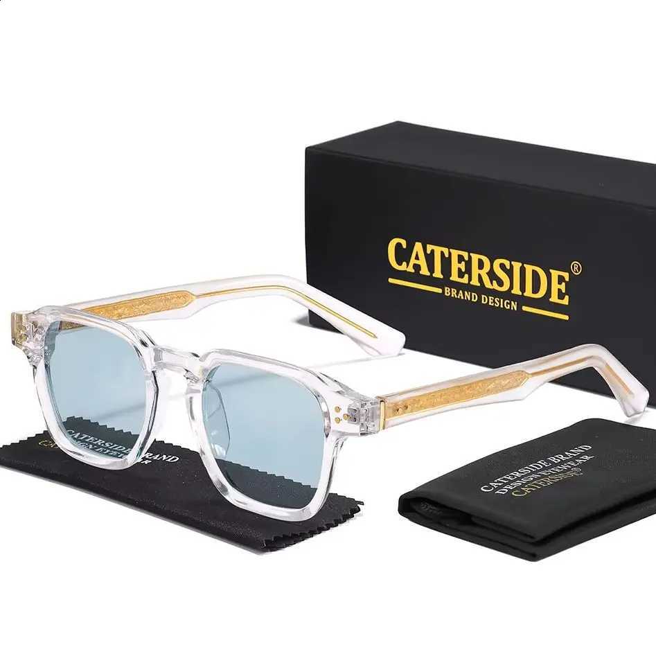 Sunglasses Square CATERSIDE Men Classic Core Insert Temple Luxury Brand Sun Glasses Women Travel Beach Party Festival Gifts N260814