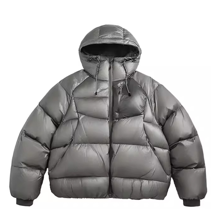 Men's and women's 90 white duck down waterproof quilted thread hooded warm jacket 260917