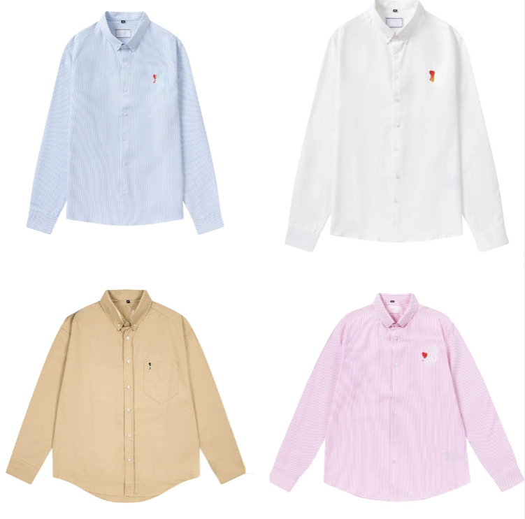 Men s Designer Long Sleeve Shirt Hip Hop High Street Lapel Multi Color Casual Loose Button Down Shirt For Men Streetwear Daily Outfit