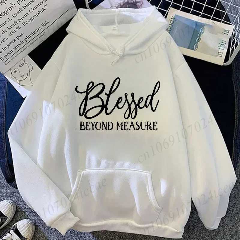 Blessed Beyond Measure Print Hoodies for Women Men Faith Bible Verse Graphic Sweatshirt Fce Sportwear Autumn Winter Hoody S260918J5SV