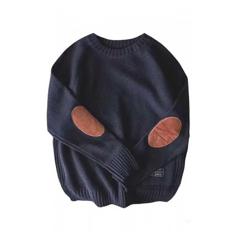 Men's Pullover Sweater Spring Casual Loose Fashion Thick O Neck Wool Knitted Oversize Harajuku Knitwear Sweaters Male Streetwear S2609180CNS