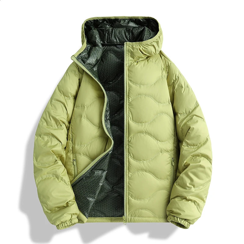 2025 Outdoor Camping Down Jackets Hooded Comfortable Warm Down Coats Windproof All-match Male Clothes Winter Fashion Casual 260917