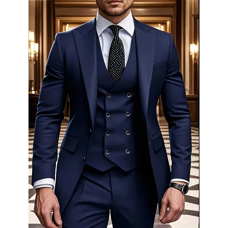 2026 Selling Formal Suit Single Breasted Business Outfit Four Seasons mens suits 3 piece 260918