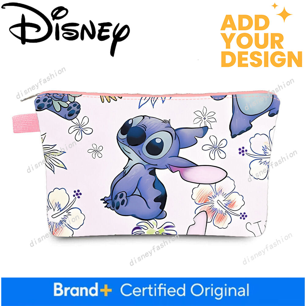 Ready-to-ship Stitch-printed polyester cosmetic bag for women, multifunctional European American style storage and toiletry handbag 5c