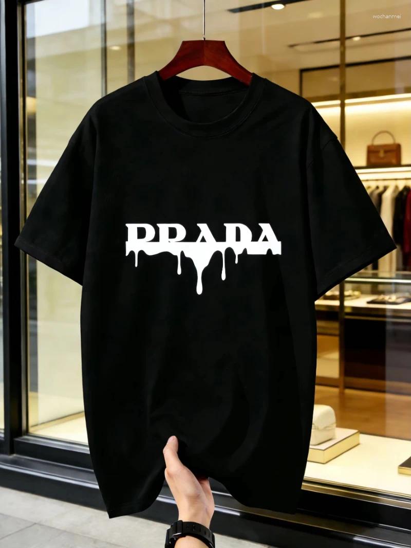 Men's T Shirts 2026 Summer And Women's Cotton Printed Loose Casual Fashion High Quality Letter Short Sleeve
