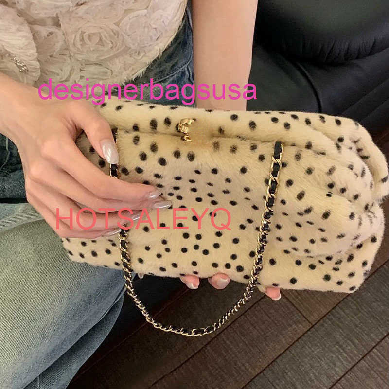 Mini Luxury 31bag Designer Bag Womens Bag Handmade Fashion Bag Leopard Polka Dot Beige Black With Gold Chain Strap Luxury Bag Size 23cm YqtgoodG1MN