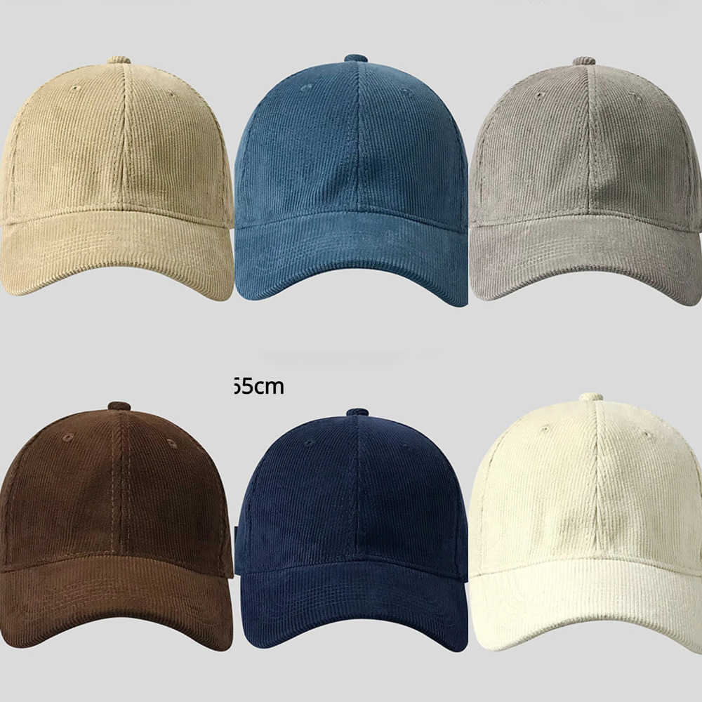 Lamp 60-65cm Solid Core Color Plush Hat Casual Big Headed Men's Korean Style Baseball Hat Warm Snapback Baseball Hat Trucker Cap J260917