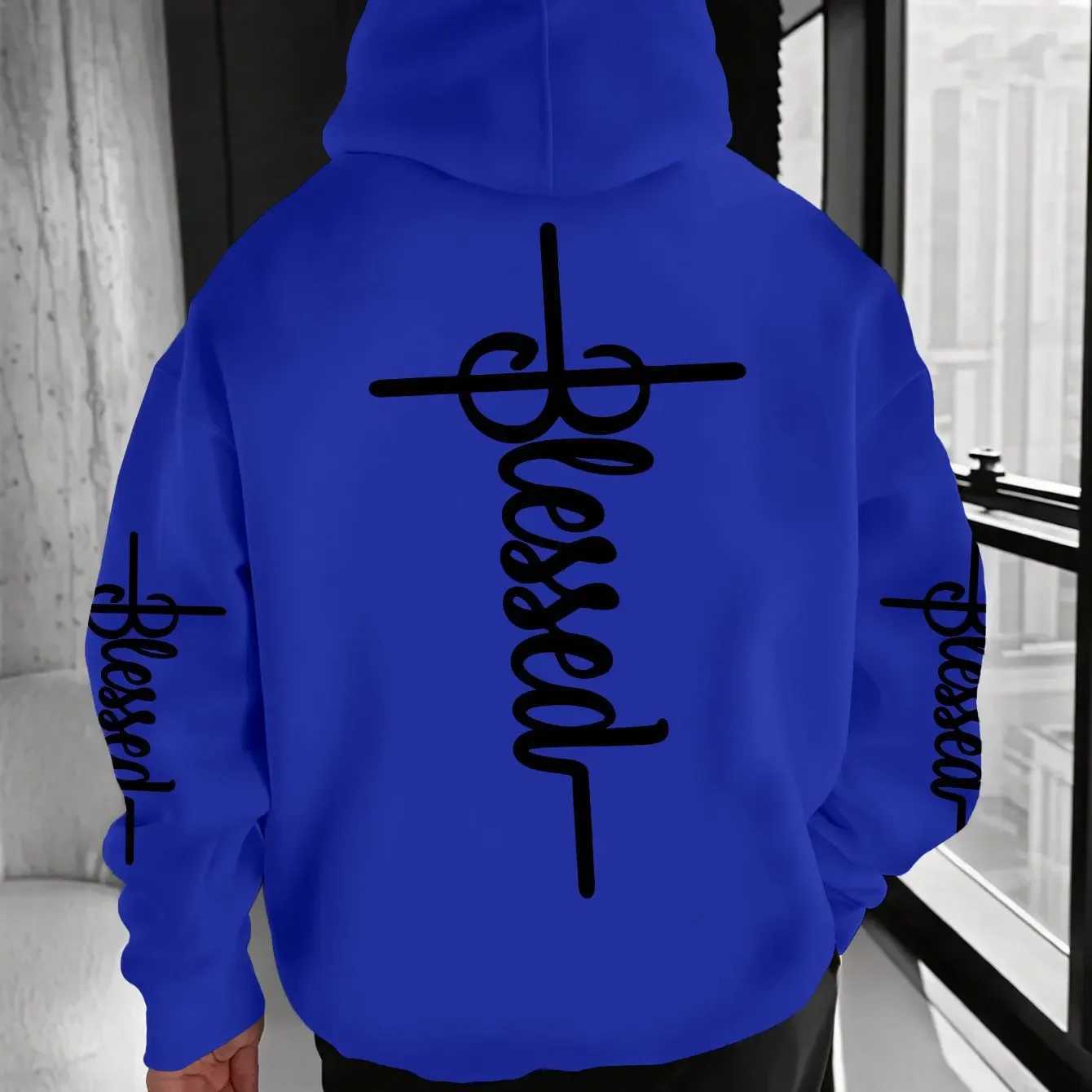 Letter New Style Trend Fce Kangaroo Pocket Fashion Pattern 100% Micro-Elastic Knitted Fabric Men'S Hooded Sweatshirt Gift S26091838GW