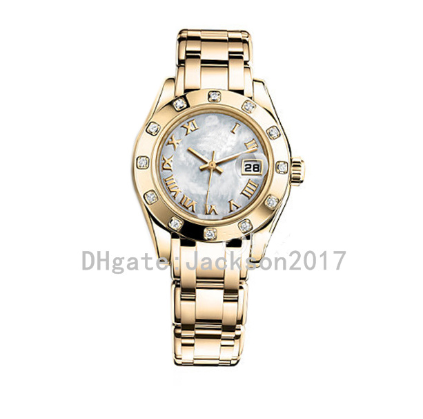 28mm 80299 80318 Mother of Pearl Dial Diamond Bezel 2813 18k gold Mechanical Automatic Stainless Steel Ladies Watch Women's Watches woman wrist