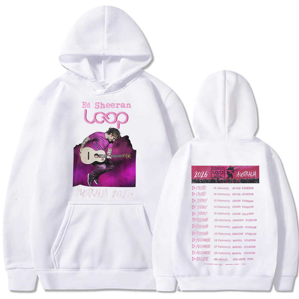 Tour Australia Sheeran Loop Ed 2026 Tour Merch Hoodie Fans Gifts Men Women Clothing Fashion Harajuku Oversized Hooded Sweatshirt C260915 C26091511