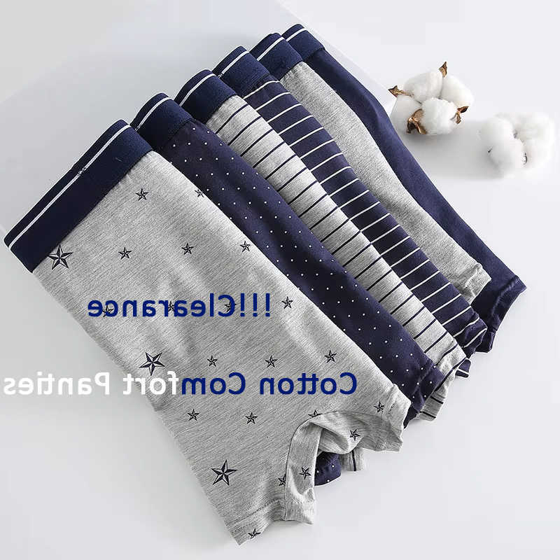 Boxer Underpants 4pcs Underpants Men's Cotton Homme Panties Men Underwear Shorts Elastic Breathable Fashion Sexy Set Male Boxershorts Soft D260