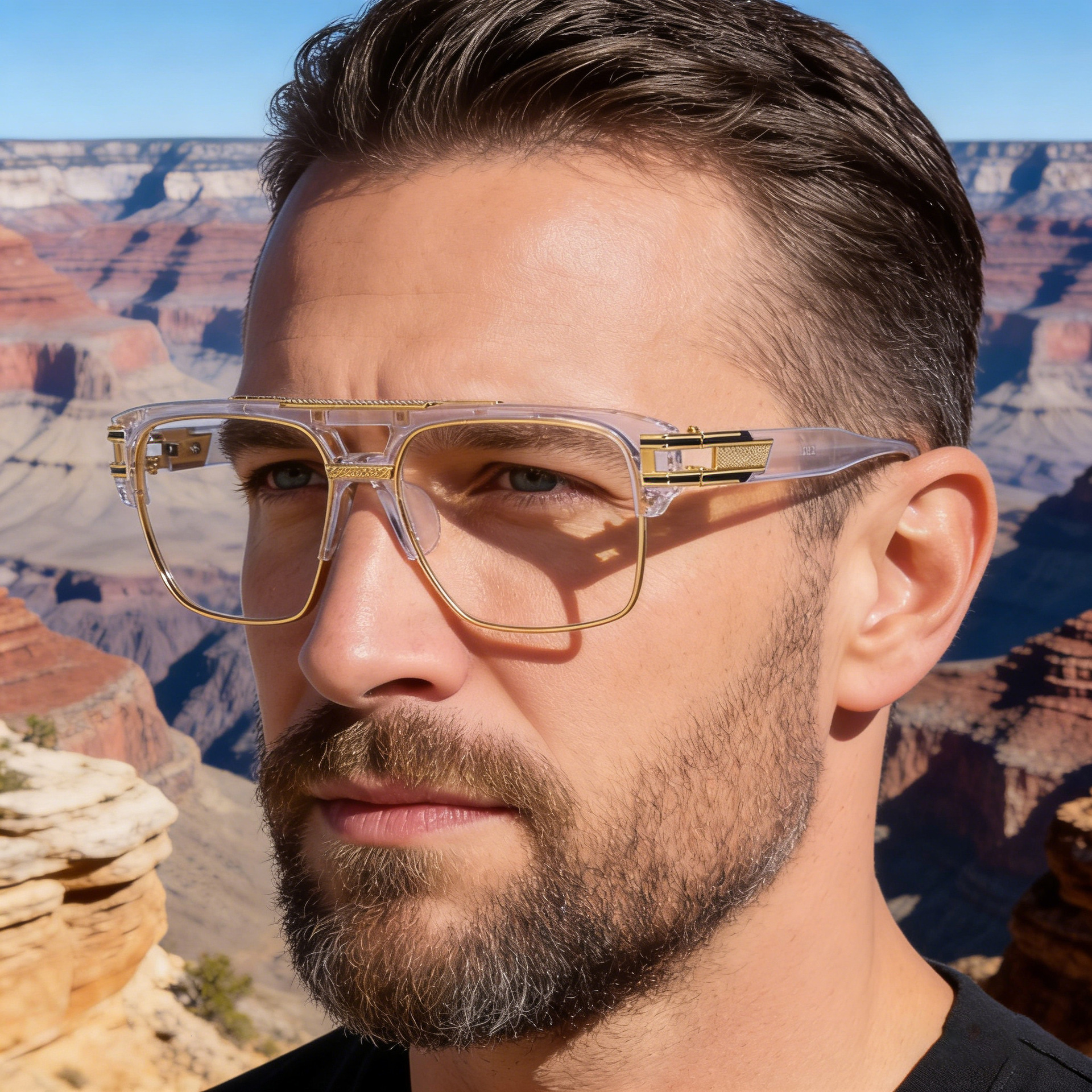 Premium Brand Designer Sunglasses Glasses For Men Driving Special European And American Large Men's High-End Sense Retro Trend Sunscreen Sunsha